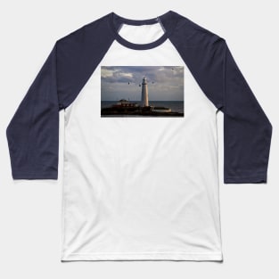 St Mary's Island and lighthouse Baseball T-Shirt